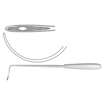 Deschamps Ligature Needle Blunt for Left Hand Stainless Steel, 28 cm - 11"